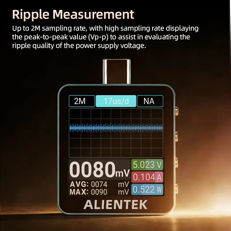 ALIENTEK C2 – tester z kolorow – Power Supply Tester recenzja i cena